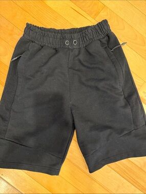 Lefties - Men's Athletic Shorts with Zippered Pocket - Black